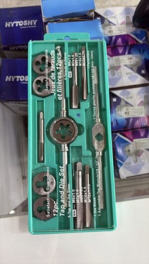 KIT DE TERRAJAS MACHO PARA HACER ROSCAS 12 PIEZAS