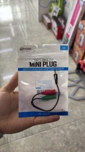 CABLE MINI PLUG SALIDA AUDIO Y MICROFONO