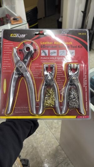 SET DE 3 SACABOCADO + OJILLADORA REMACHADORA