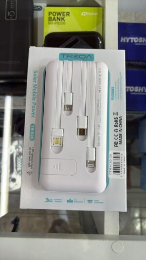 CARGADOR PORTATIL CON PANEL SOLAR 10000MAH TREQA