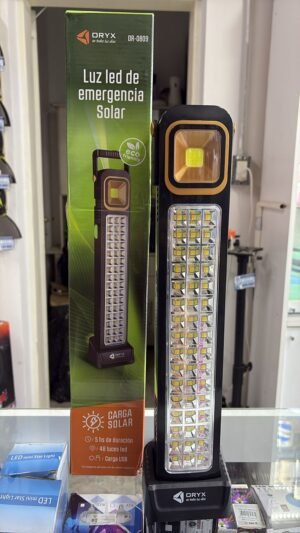 LUZ DE EMERGENCIA 48 LED CON PANEL SOLAR ORYX