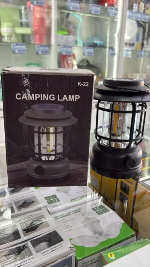 FARO DE CAMPING CON PANEL SOLAR