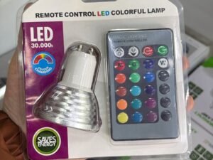 FOCO LED RGB CON CONTROL REMOTO