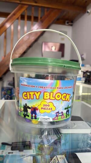 BALDE DE LADRILLOS " CITY BLOCK " 200 PIEZAS