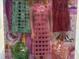 MUÑECA CON 4 VESTIDOS Y ACCESORIOS BEAUTY GIRL