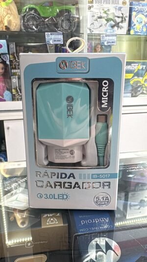 CARGADOR FICHA MICRO IBEK 3.0A