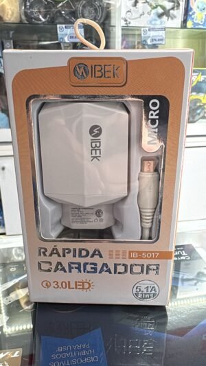 CARGADOR FICHA MICRO IBEK 3.0A