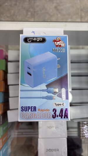 CARGADOR FICHA C IMEGA 3.4A CARGA RAPIDA