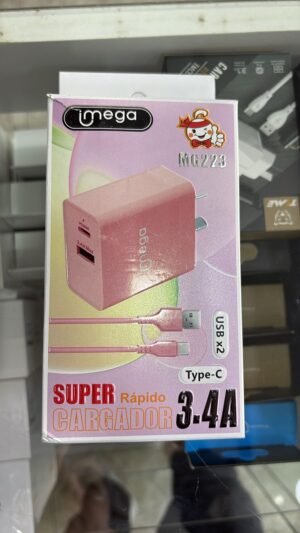 CARGADOR FICHA C IMEGA 3.4A CARGA RAPIDA