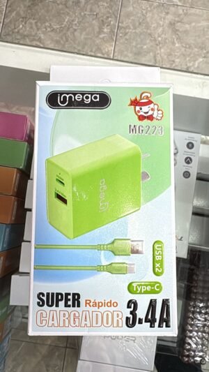 CARGADOR FICHA C IMEGA 3.4A CARGA RAPIDA