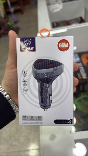 CARGADOR PARA AUTO TRASPARENTE CARGA RAPIDA 66W TIME