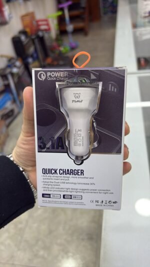 CARGADOR PARA AUTO 3 USB 3.1A TIME