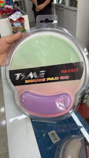 MOUSE PAD REDONDO CON ALMOHADILLA PARA MUÑECA