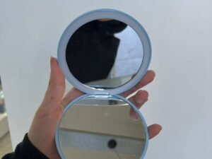 espejo doble con luz led