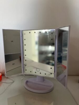 espejo con 3 tipos de aumento y luz led