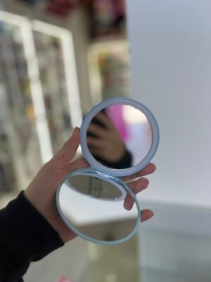 espejo doble con luz led