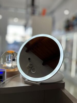 espejo redondo estuche con luz led