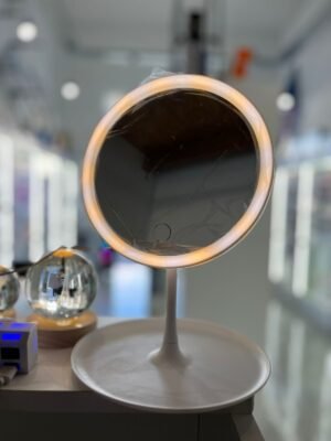 espejo redondo luz led