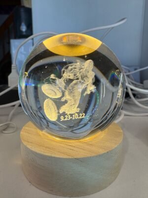 ESFERAS DE CRISTAL 3D CON BASE LUMINOSA