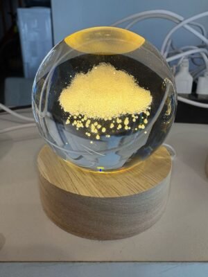 ESFERAS DE CRISTAL 3D CON BASE LUMINOSA