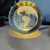 ESFERAS DE CRISTAL 3D CON BASE LUMINOSA