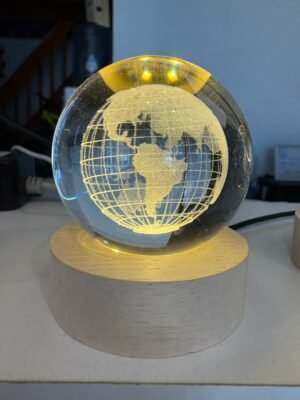 ESFERAS DE CRISTAL 3D CON BASE LUMINOSA