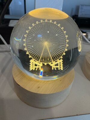 ESFERAS DE CRISTAL 3D CON BASE LUMINOSA