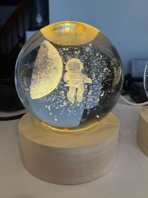 ESFERAS DE CRISTAL 3D CON BASE LUMINOSA