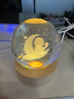 ESFERAS DE CRISTAL 3D CON BASE LUMINOSA