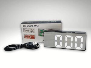 RELOJ DESPERTADOR LED ESPEJO