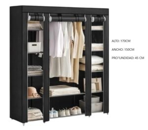 ROPERO ORGANIZADOR C/ 3 COMPARTIMIENTOS Y PERCHERO