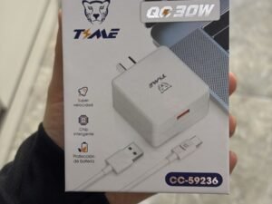 WhatsApp Image 2025-09-15 at 3.36.10 PM CARGADOR TIME 30W USB A FICHA C