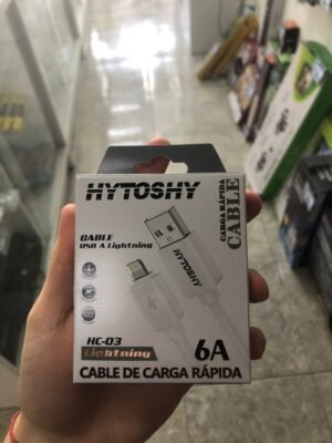 CABLE CARGADOR USB A LIGHTNING 6A