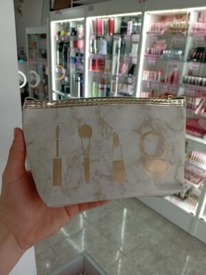 PORTA COSMETICO DECORADO CIERRE REFORZDADO