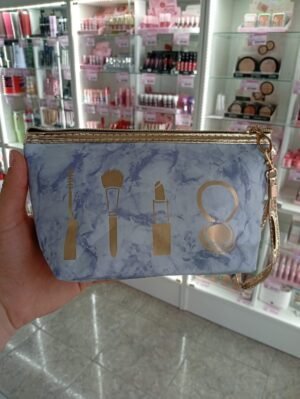 PORTA COSMETICO DECORADO CIERRE REFORZDADO