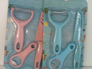 KIT PELADOR DE PAPA+DESTAPADOR DE BOTELLA Y CUCHILLO PEQUEÑO