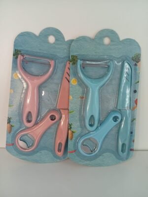 KIT PELADOR DE PAPA+DESTAPADOR DE BOTELLA Y CUCHILLO PEQUEÑO