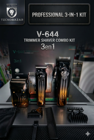 KIT CORTA PELO TRIMMER SHAVER 3 EN 1 PROFESIONAL V-644