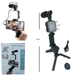 TRIPODE ESTABILIZADOR C/ LUZ LED Y MICROFONO