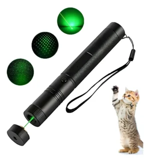 LASER RECARGABLE 5000 MW COLOR VERDE PROFESIONAL - NEGRO