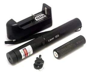 LASER RECARGABLE 5000 MW COLOR VERDE PROFESIONAL - NEGRO