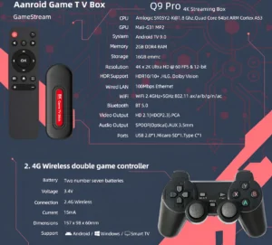 GAME TV STICK Q9-PRO JUEGOS RETRO + TV BOX ANDROID 10