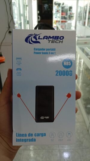 POWER BANK 3 EN 1 20000 MAH LINEA DE CARGA INTEGRADA