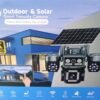 Camara Vigilancia Solar 4k Hd Triple-lente Wifi 4G Gris Plateado