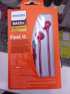 AURICULARES DE CABLE BASS+ PHILIPS