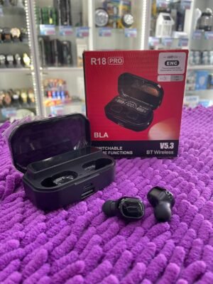 AURICULARES INALAMBRICOS R18 PRO V5.3 BLA